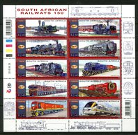 South Africa 2010 150th Anniversary Of South African Railways Sheetlet MNH (SG 1787-1796) - Ungebraucht