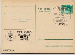 DDR P84-5-86 C138 Postkarte Zudruck ESPERANTO-TREFFEN  LEIPZIG Sost. 1986 - Esperanto