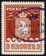 1930. 3 Kr. Brown. Thiele. Perf. 11 ½. GRØNLANDS STYRELSE. (Michel 12A) - JF306947 - Pacchi Postali