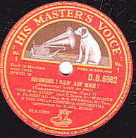 78 Trs - 30 Cm - Etat TB - 2 Disques - THE PHILHARMONIA ORCHESTRA  "DIE WALKORE"  Voir étiquettes - 78 T - Disques Pour Gramophone