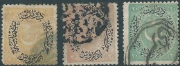 Turchia Turkey Ottomano Ottoman 1876-1 Ghr, Yellow - 20 Pa, Green / 1882 -2 Pia, Ocra- Used - Used Stamps