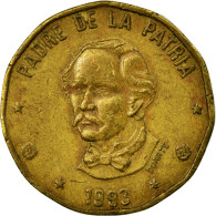 Monnaie, Dominican Republic, Peso, 1993, TB+, Laiton, KM:80.2 - Dominicaanse Republiek
