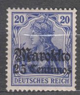 Germany Offices In Morocco Marocco 1911 Mi#49 Mint Never Hinged (with Watermark) - Deutsche Post In Marokko