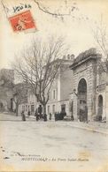 Montélimar - La Porte St Saint Martin, Tabac, Landau - Librairie F. Baume - Carte Animée De 1910 - Montelimar