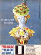 Joli Carton Publicitaire Année 50. Frigidaire. - Targhe Di Cartone