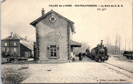 08 CHÂTEAU PORCIEN - Vue De La Gare Du C.B.R - Chateau Porcien