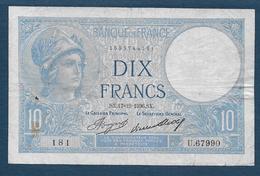 France - 10 F  Minerve Du  17 - 12 - 1936 - 10 F 1916-1942 ''Minerve''