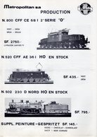 Catalogue METROPOLITAN 1973 INFORMATIONS N. 15 Novembre-Decémbre - En Français Et Allemand - French