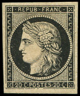 ** EMISSION DE 1849 - 3    20c. Noir Sur Jaune, Infimes Adh., Frais Et TTB - 1849-1850 Cérès