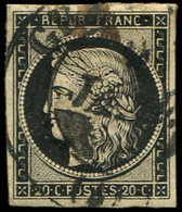 EMISSION DE 1849 - 3    20c. Noir Sur Jaune, Obl. Càd T13 GR(ANVILLE) 9 JANV 49, TB - 1849-1850 Ceres