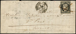 Let EMISSION DE 1849 - 3    20c. Noir Sur Jaune, Obl. Plume Et GRILLE S. LAC, Càd T15 MONTPELLIER 9/2/49, TB - 1849-1850 Cérès