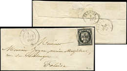 Let EMISSION DE 1849 - 3a   20c. Noir Sur Blanc, Entamé En Bas Et Effl. En Haut à G., Obl. Càd T15 FALAISE 1 JANV 49 S.  - 1849-1850 Cérès