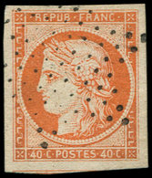 EMISSION DE 1849 - 5    40c. Orange, Obl. ETOILE, Marges énormes, Superbe. C - 1849-1850 Cérès