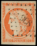 EMISSION DE 1849 - 5    40c. Orange, Oblitéré PC 908, Frappe Superbe, TTB. C - 1849-1850 Cérès