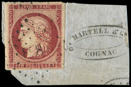 EMISSION DE 1849 - 6     1f. Carmin, Oblitéré PC 898 Sur Fragment, Frais Et TB - 1849-1850 Ceres