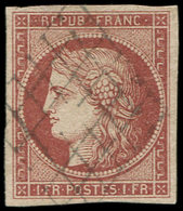 EMISSION DE 1849 - 6A    1f. Rouge-brun, Obl. GRILLE, TB. Br - 1849-1850 Ceres