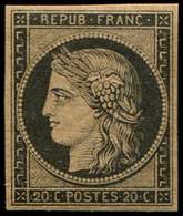 ** EMISSION DE 1849 - R3f  20c. Noir Sur Jaune, REIMPRESSION, Fraîcheur Postale, TTB - 1849-1850 Cérès