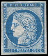 * EMISSION DE 1849 - R4d  25c. Bleu, REIMPRESSION, TB - 1849-1850 Ceres