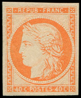 ** EMISSION DE 1849 - R5g  40c. Orange, REIMPRESSION, Frais, TTB - 1849-1850 Cérès