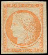 * EMISSION DE 1849 - R5g  40c. Orange, REIMPRESSION, TB - 1849-1850 Cérès