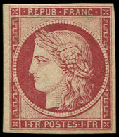 * EMISSION DE 1849 - R6f   1f. Carmin, REIMPRESSION, TB - 1849-1850 Cérès