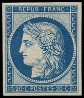 ** EMISSION DE 1849 - R8f  20c. Bleu, REIMPRESSION, TB - 1849-1850 Ceres