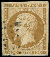 PRESIDENCE - 9    10c. Bistre-jaune, Obl. PC, Petite Marge En Bas (filet Intact), TB - 1852 Louis-Napoleon