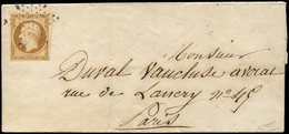 Let PRESIDENCE - 9    10c. Bistre-jaune, Obl. ETOILE S. LAC De PARIS Pour PARIS 30/8/53, TTB - 1852 Louis-Napoléon