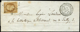 Let PRESIDENCE - 9    10c. Bistre-jaune, Obl. Etoile S. LAC, Càd LETTRE AFFie De PARIS POUR PARIS 5/1/54, TTB - 1852 Louis-Napoléon