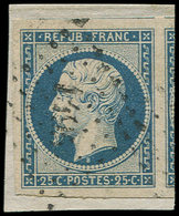 PRESIDENCE - 10   25c. Bleu, Obl. PC 1495 S. Fragt, Marges énormes Avec Voisins, TTB - 1852 Louis-Napoléon