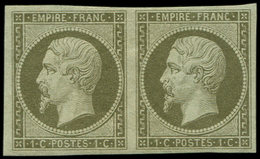 * EMPIRE NON DENTELE - 11a   1c. Bronze, PAIRE TTB - 1853-1860 Napoléon III