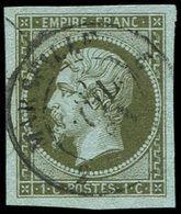EMPIRE NON DENTELE - 11    1c. Olive, Obl. Càd T15 MARSEILLE ( )/7/61, Belles Marges, TTB - 1853-1860 Napoléon III.