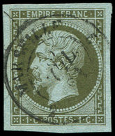 EMPIRE NON DENTELE - 11    1c. Olive, Obl. Càd T15 MARSEILLE ( )/7/61, Belles Marges, TTB - 1853-1860 Napoleone III