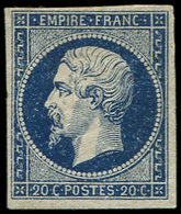 * EMPIRE NON DENTELE - 14Aa 20c. Bleu Foncé, TB. D - 1853-1860 Napoléon III