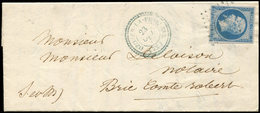 Let EMPIRE NON DENTELE - 14B  20c. Bleu, Obl. PC 2362 S. LAC, Càd T22 OZOIR-LA-FERRIERE 23/10/61, Le Tout En BLEU, TTB - 1853-1860 Napoleone III