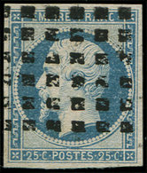 EMPIRE NON DENTELE - 15   25c. Bleu, Obl. GROS POINTS, TB - 1853-1860 Napoleone III