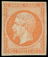 * EMPIRE NON DENTELE - 16   40c. Orange, Gomme Mate, TB. Br - 1853-1860 Napoleon III