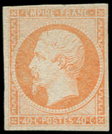 (*) EMPIRE NON DENTELE - 16   40c. Orange, TB - 1853-1860 Napoléon III