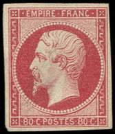 (*) EMPIRE NON DENTELE - 17B  80c. Rose, TB. C - 1853-1860 Napoléon III.