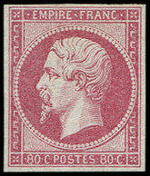 (*) EMPIRE NON DENTELE - 17B  80c. Rose, TB - 1853-1860 Napoléon III