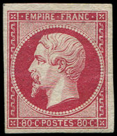 (*) EMPIRE NON DENTELE - 17B  80c. Rose, Inf. Froiss. Horizontale, Sinon Très Frais Et TB - 1853-1860 Napoléon III.