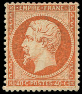 * EMPIRE DENTELE - 23   40c. Orange, Couleur Très Légèrement Oxydée, TB. C - 1862 Napoléon III