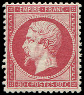 * EMPIRE DENTELE - 24   80c. Rose, Grande Fraîcheur, Inf. Ch. Et Très Bon Centrage, TTB - 1862 Napoléon III