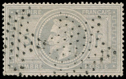EMPIRE LAURE - 33    5f. Violet-gris, Obl. Roulettes D'Etoiles, TB - 1863-1870 Napoléon III Lauré