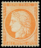 * SIEGE DE PARIS - 38   40c. Orange, Bon Centrage, Ch. Légère, Frais Et TTB - 1870 Siège De Paris