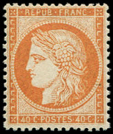 * SIEGE DE PARIS - 38   40c. Orange, Ch. Légère, TB. C - 1870 Belagerung Von Paris