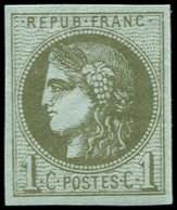 ** EMISSION DE BORDEAUX - 39C   1c. Olive, R III, TB - 1870 Emission De Bordeaux