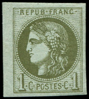 * EMISSION DE BORDEAUX - 39A   1c. Olive, R I, Pos. 1, Petit Bdf, TB - 1870 Ausgabe Bordeaux