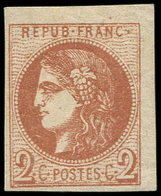 * EMISSION DE BORDEAUX - 40B   2c. Brun-rouge, R II, Gomme Mate, TB. C - 1870 Emission De Bordeaux