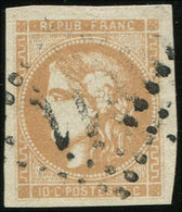 EMISSION DE BORDEAUX - 43Ad 10c. Bistre-ROUGEATRE, R I, Obl. GC, Belles Marges, TTB, Cote Et N° Maury - 1870 Ausgabe Bordeaux
